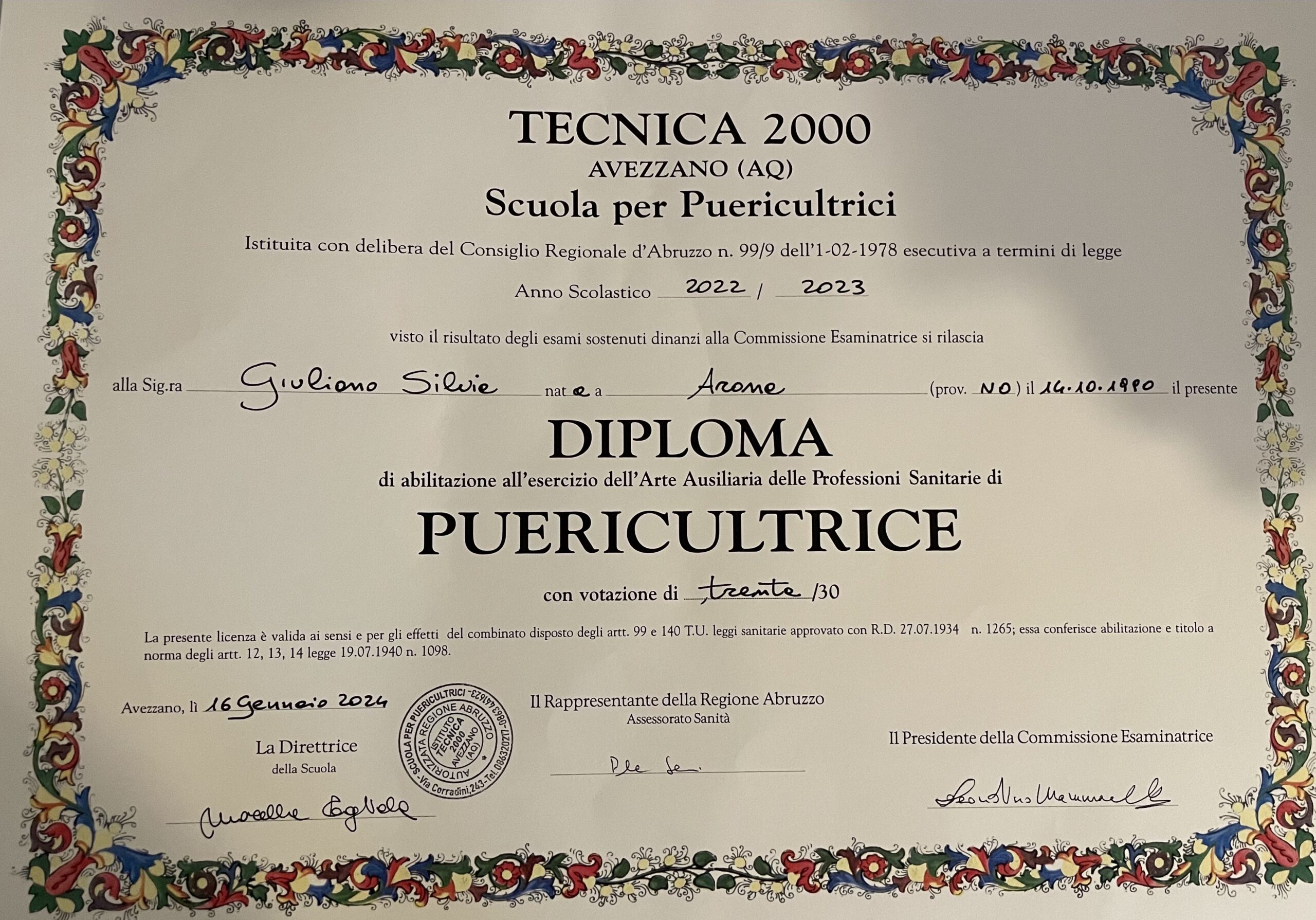Diploma Puericultrice